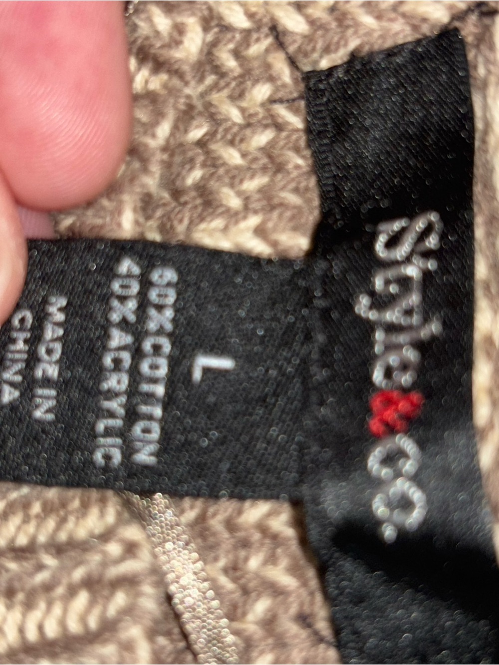 Style & Co. Knit Cardigan Vest in Taupe Heather - Picture 3 of 4